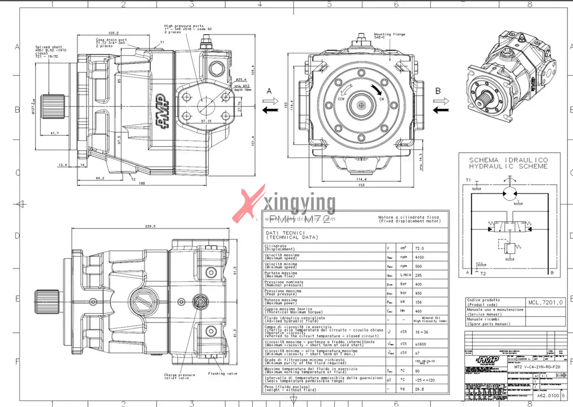 PMP72 PMP90 PMP110 PMH72 PMH90 PMH110 hydraulic piston motor(pics1)